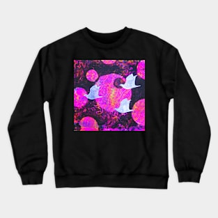 Three Cosmic Birds Digitally Altered Version of Original Work 3 Crewneck Sweatshirt